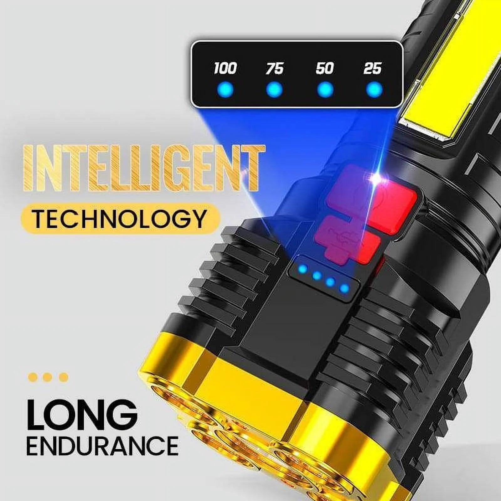 Super Bright LED Torch Flashlight - USB Rechargeable